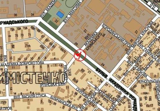 Схема рекламной плоскости по адресу Вернадского б-р. - Академика Крымского ул. Схема рекламной плоскости по адресу Вернадского б-р. - Академика Крымского ул.