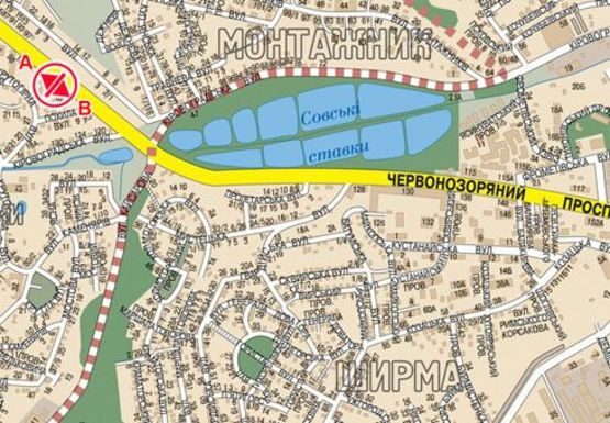Схема рекламной плоскости по адресу Лобановского пр., 108  (бывш. Краснозвездный пр.)