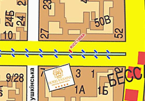 Схема рекламной плоскости по адресу Шевченко б-р