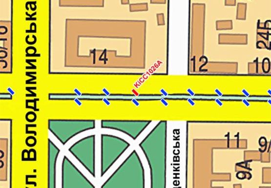 Схема рекламной плоскости по адресу Шевченко б-р Схема рекламной плоскости по адресу Шевченко б-р