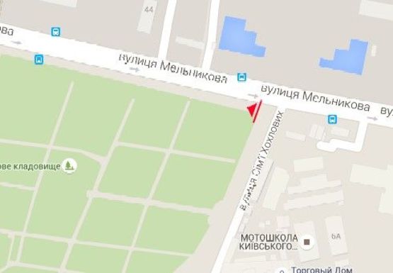 Схема рекламної площини за адресою Мельникова ул.- Семьи Хохловых ул.