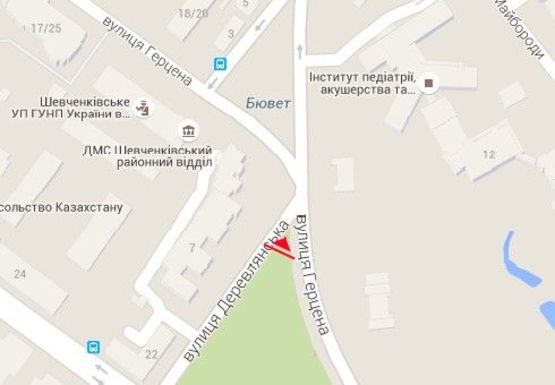 Схема рекламной плоскости по адресу Герцена ул. - Древлянская ул. (бывш. Якира ул.)