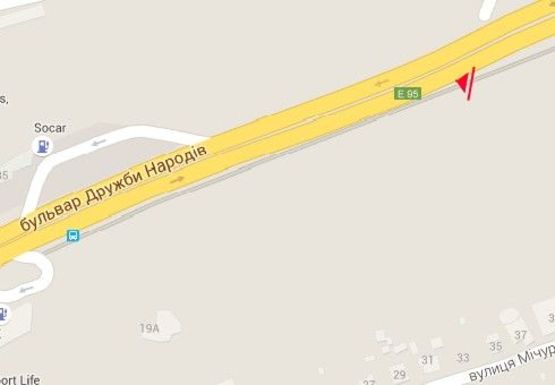 Схема рекламной плоскости по адресу Дружбы Народов б-р - АЗС ТНК