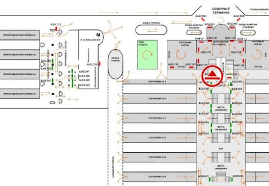 Схема рекламной плоскости по адресу Центральный холл (Северный терминал) Схема рекламной плоскости по адресу Центральный холл (Северный терминал)
