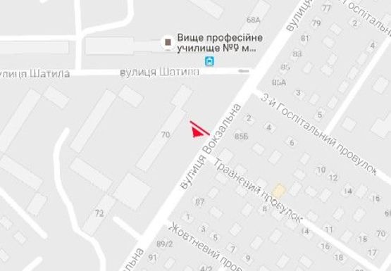 Схема рекламной плоскости по адресу Вокзальная ул., 70