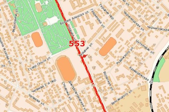 Схема рекламной плоскости по адресу Головна вул. - Герцена вул. Схема рекламной плоскости по адресу Головна вул. - Герцена вул.