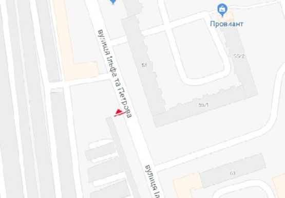 Схема рекламной плоскости по адресу Ильфа и Петрова ул., 55