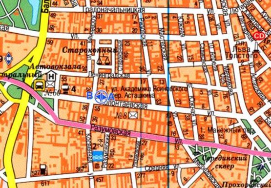 Схема рекламной плоскости по адресу Колонтаевская ул. - Косвенная ул, остановка 2