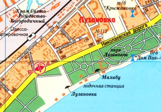 Схема рекламной плоскости по адресу Николаевская дорога, 283 Схема рекламной плоскости по адресу Николаевская дорога, 283