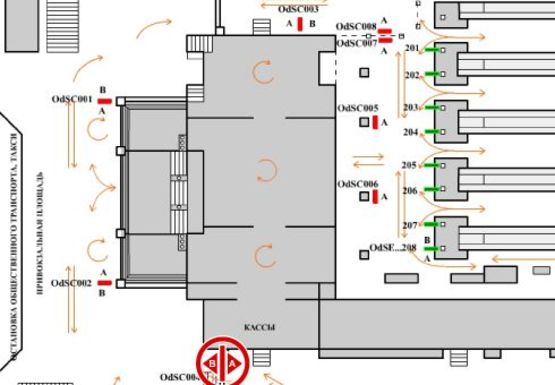 Схема рекламной плоскости по адресу Привокзальная пл.