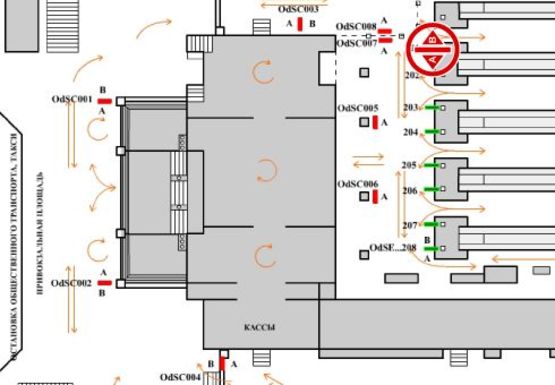 Схема рекламной плоскости по адресу Платформа № 1