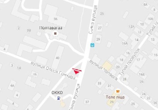 Схема рекламной плоскости по адресу Сенная ул. - Олеся Гончара ул. (Полтавагаз) Схема рекламной плоскости по адресу Сенная ул. - Олеся Гончара ул. (Полтавагаз)