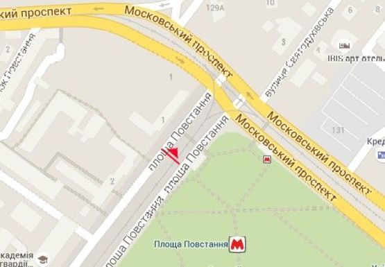 Схема рекламной плоскости по адресу Восстания пл., 1 (остановка)