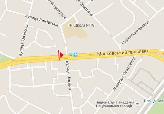 Схема рекламной плоскости по адресу Московский пр., 89