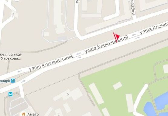 Схема рекламной плоскости по адресу Клочковский спуск