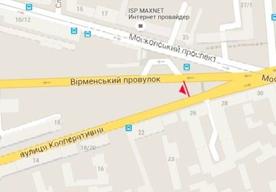 Схема рекламной плоскости по адресу Кооперативная ул. - Армянский пер.