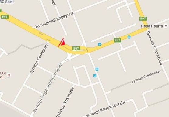 Схема рекламной плоскости по адресу Николаевское шоссе