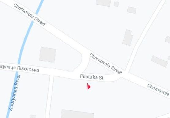 Схема рекламної площини за адресою Черновола ул. - Пилотская ул.