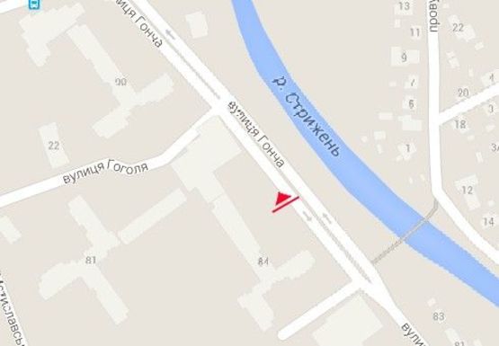 Схема рекламной плоскости по адресу Гончая ул., 84,  к центру Схема рекламной плоскости по адресу Гончая ул., 84,  к центру