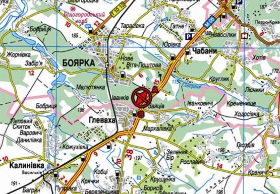 Схема рекламной плоскости по адресу Трасса Киев-Одесса, 23500