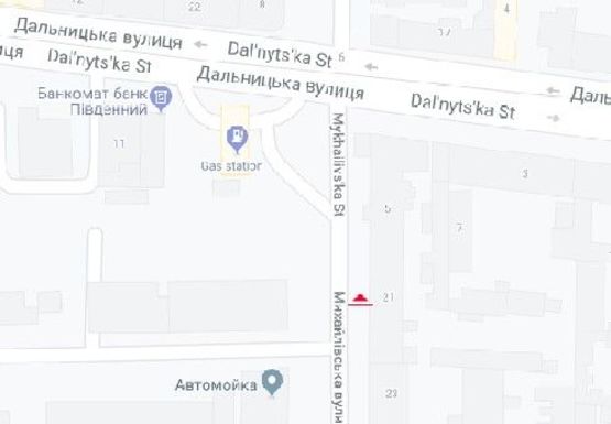 Схема рекламної площини за адресою Михайловская ул. - Дальницкая ул., 5