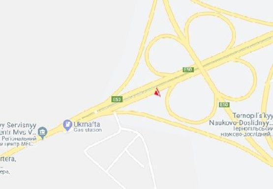 Схема рекламної площини за адресою Бережанская ул. - Будного Степана ул., 1-ый