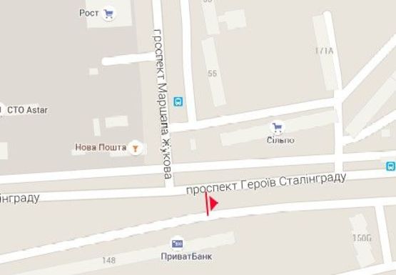 Схема рекламной плоскости по адресу Героев Сталинграда пр., 148 - Жукова пр.