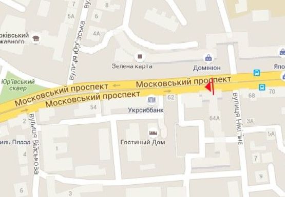 Схема рекламной плоскости по адресу Московский пр., 64а Схема рекламной плоскости по адресу Московский пр., 64а