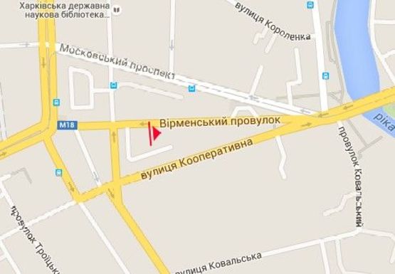 Схема рекламної площини за адресою Армянский пер. - Короленка пер.