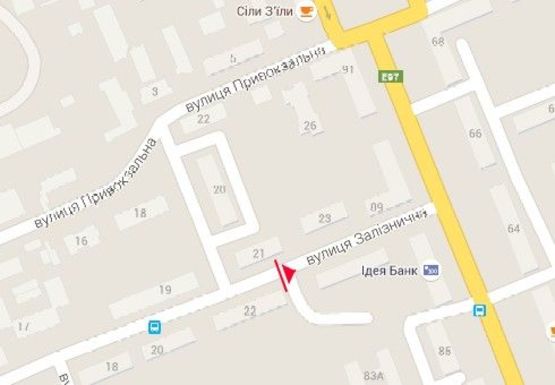 Схема рекламної площини за адресою Железнодорожная ул. – Ушакова пр. Схема рекламної площини за адресою Железнодорожная ул. – Ушакова пр.