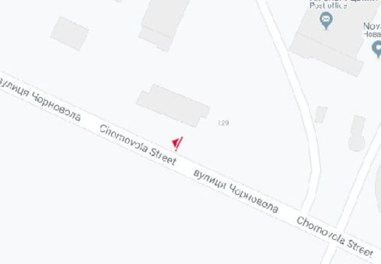 Схема рекламной плоскости по адресу Черновола ул., 129 Схема рекламной плоскости по адресу Черновола ул., 129