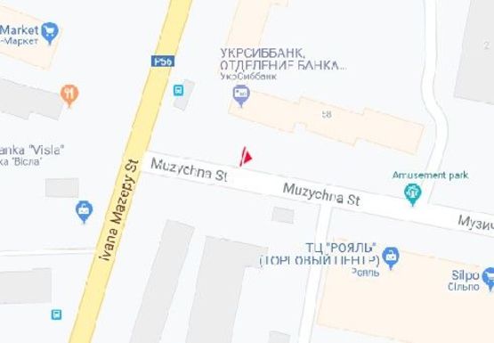 Схема рекламної площини за адресою Музыкальная ул., 2