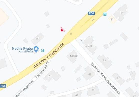 Схема рекламної площини за адресою Победы пр., 64