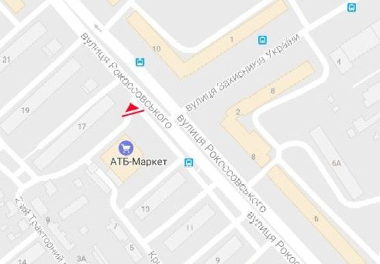 Схема рекламной плоскости по адресу Рокоссовского ул. - Одинцова ул., АТБ Маркет Схема рекламной плоскости по адресу Рокоссовского ул. - Одинцова ул., АТБ Маркет