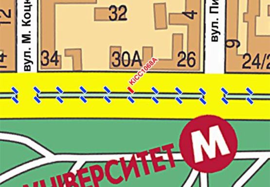 Схема рекламной плоскости по адресу Шевченко б-р Схема рекламной плоскости по адресу Шевченко б-р