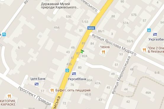 Схема рекламной плоскости по адресу Сумська вул., 82-а