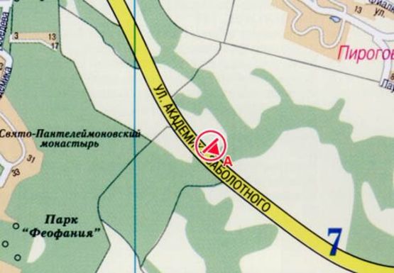 Схема рекламної площини за адресою Академика Заболотного ул., АЗС ANP