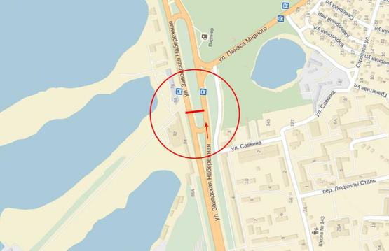 Схема рекламной плоскости по адресу Набережна Заводська-П.Мирного, сторона Б Схема рекламной плоскости по адресу Набережна Заводська-П.Мирного, сторона Б