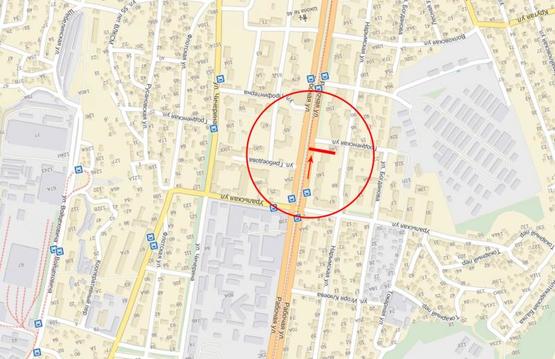 Схема рекламної площини за адресою Робоча-Уральска буд.№190, сторона А Схема рекламної площини за адресою Робоча-Уральска буд.№190, сторона А