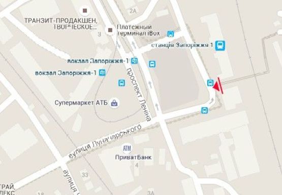 Схема рекламной плоскости по адресу Запорожский ж_д вокзал, пешеходный переход Схема рекламной плоскости по адресу Запорожский ж_д вокзал, пешеходный переход