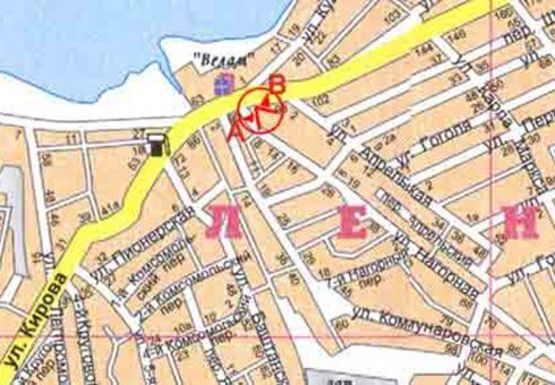 Схема рекламной плоскости по адресу Троицкая ул., 90 - завод Велам