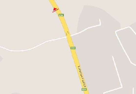 Схема рекламной плоскости по адресу Киевская трасса - въезд  4