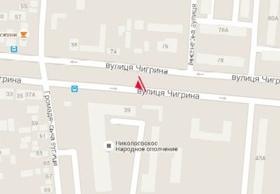 Схема рекламної площини за адресою Пограничная ул., 39, банк "Форум"