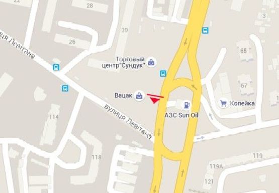 Схема рекламной плоскости по адресу Небесной Сотни пр., 30а - Левитана ул.