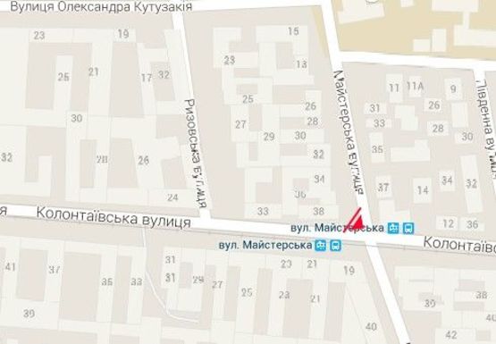 Схема рекламной плоскости по адресу Колонтаевская ул. - Мастерская ул., 38