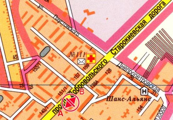 Схема рекламной плоскости по адресу Добровольского ул., 126 Схема рекламной плоскости по адресу Добровольского ул., 126