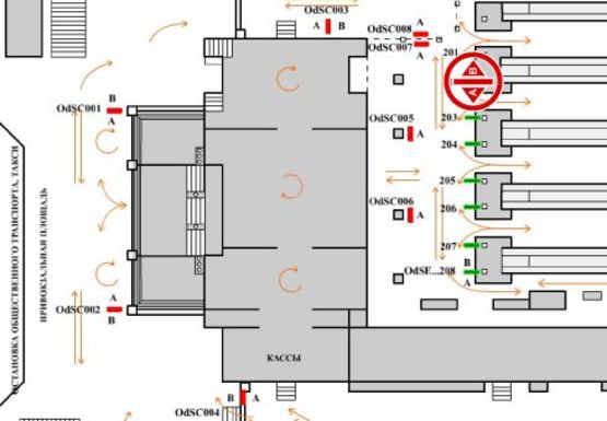 Схема рекламной плоскости по адресу Платформа № 2