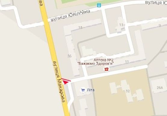 Схема рекламной плоскости по адресу Макарова ул., рядом с супермаркетом "Лита" Схема рекламной плоскости по адресу Макарова ул., рядом с супермаркетом "Лита"