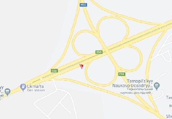 Схема рекламной плоскости по адресу Бережанская ул. - Будного Степана ул., 1-ый