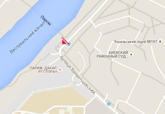 Схема рекламної площини за адресою Барабашова ул. - Валентиновская ул.